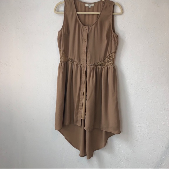 Umgee USA Hi lo dress casual lace side cutouts Lrg - Picture 2 of 9